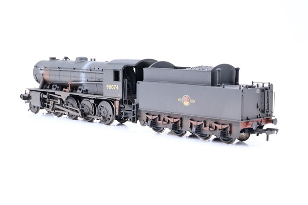 Bachmann OO Gauge 32-259A BR Black Late Crest 2-8-0 WD Austerity Class No.90074 - Factory Weathered, Boxed