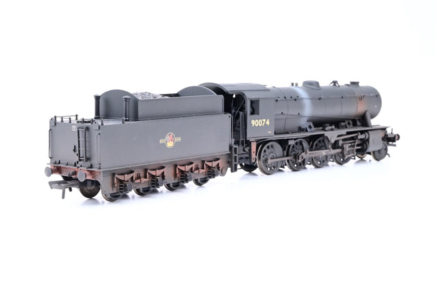 Bachmann OO Gauge 32-259A BR Black Late Crest 2-8-0 WD Austerity Class No.90074 - Factory Weathered, Boxed