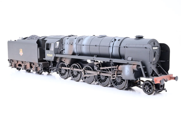 Bachmann OO Gauge 32-852A BR Black Early Crest Standard 9F No.92069 - Weathered, Boxed