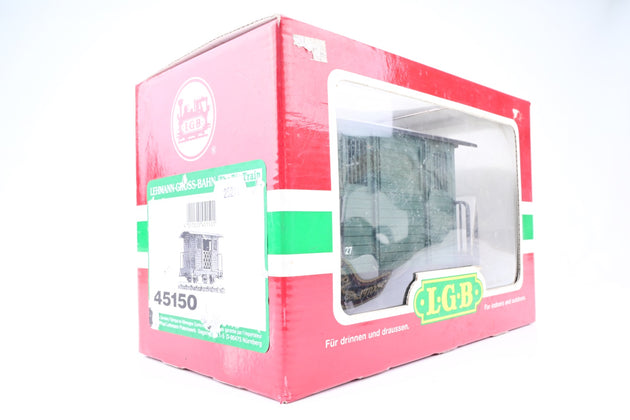 LGB G Gauge 45150 Field Railroad Green Baggage Car No.327 - Boxed