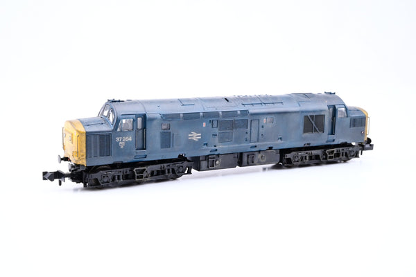Graham Farish N Gauge 371-465A BR Blue Class 37/0 No.37284 - Weathered, Boxed