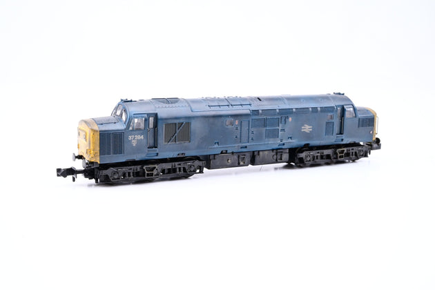 Graham Farish N Gauge 371-465A BR Blue Class 37/0 No.37284 - Weathered, Boxed