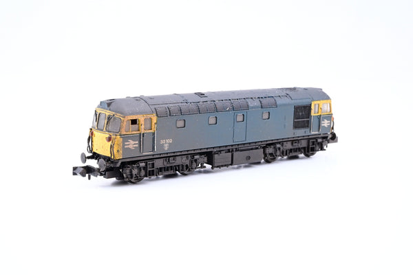 Dapol N Gauge 2D-001-020 Class 33/1 BR Blue W/Yellow Cabs No.33102 - Boxed