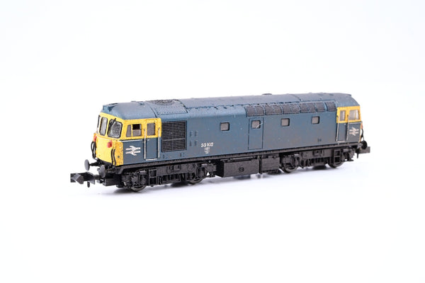 Dapol N Gauge 2D-001-020 Class 33/1 BR Blue W/Yellow Cabs No.33102 - Boxed