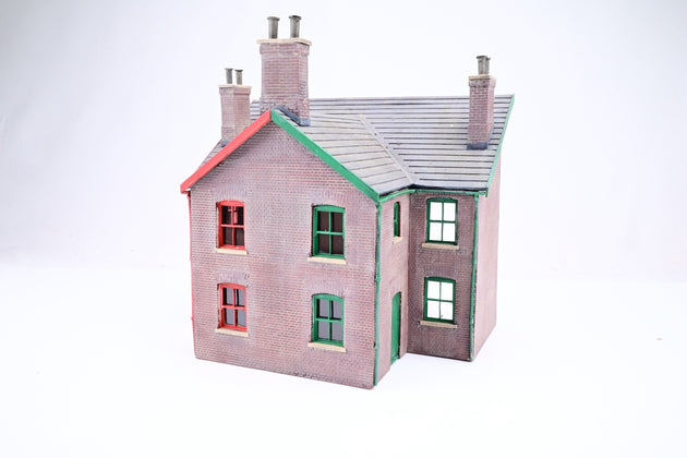 O Gauge Semi Detached House Rear - Half Relief