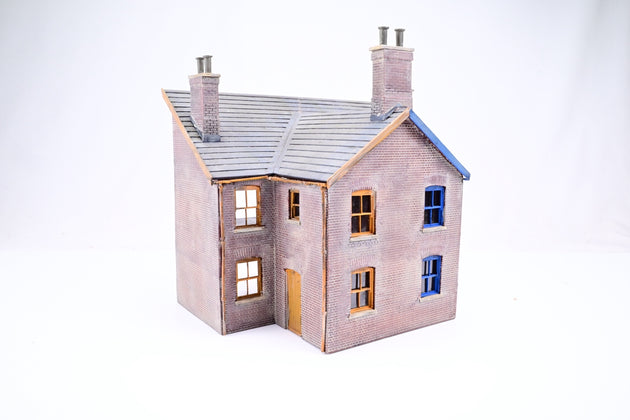 O Gauge Semi Detached House Rear - Half Relief