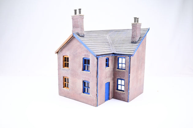 O Gauge Semi Detached House Rear - Half Relief