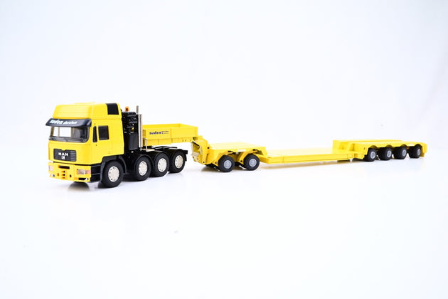 Conrad 1:50 Scale 61114/0 Nooteboom 4 Axle Extendable Trailer w/Yellow Man Tractor Unit - Boxed