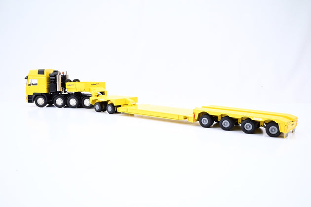 Conrad 1:50 Scale 61114/0 Nooteboom 4 Axle Extendable Trailer w/Yellow Man Tractor Unit - Boxed