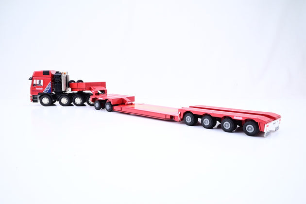 Conrad 1:50 Scale 61127/01 Nooteboom 5 Axle Extendable Trailer w/Red Man Tractor Unit - Boxed