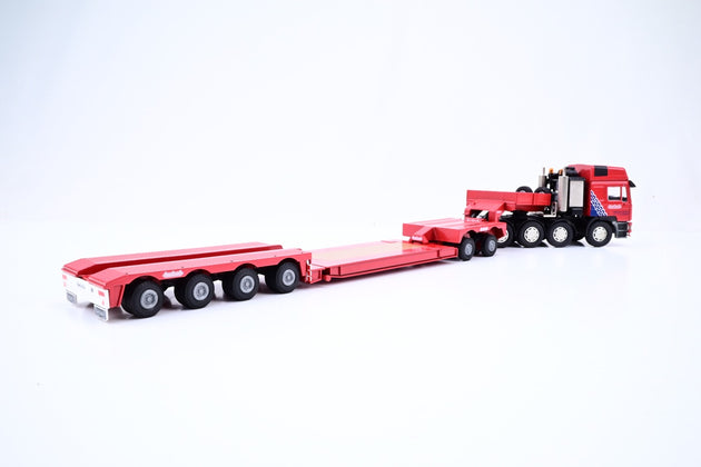 Conrad 1:50 Scale 61127/01 Nooteboom 5 Axle Extendable Trailer w/Red Man Tractor Unit - Boxed