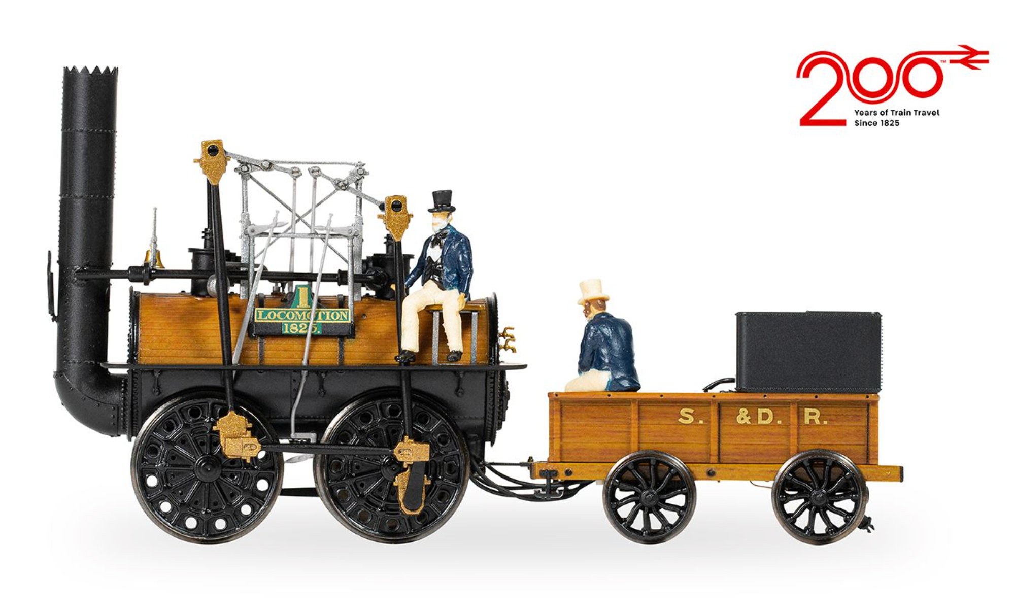 Hornby OO Gauge R30388 S\u0026DR 200th Anniversary 0-4-0 Locomotion No1 192